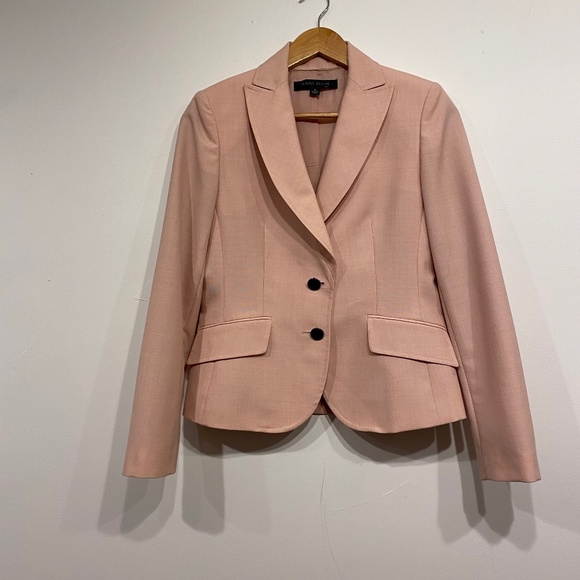Anne Klein Vintage Barbie Pink Two Button Blazer with Shoulder Pads Size 2 - Picture 1 of 4